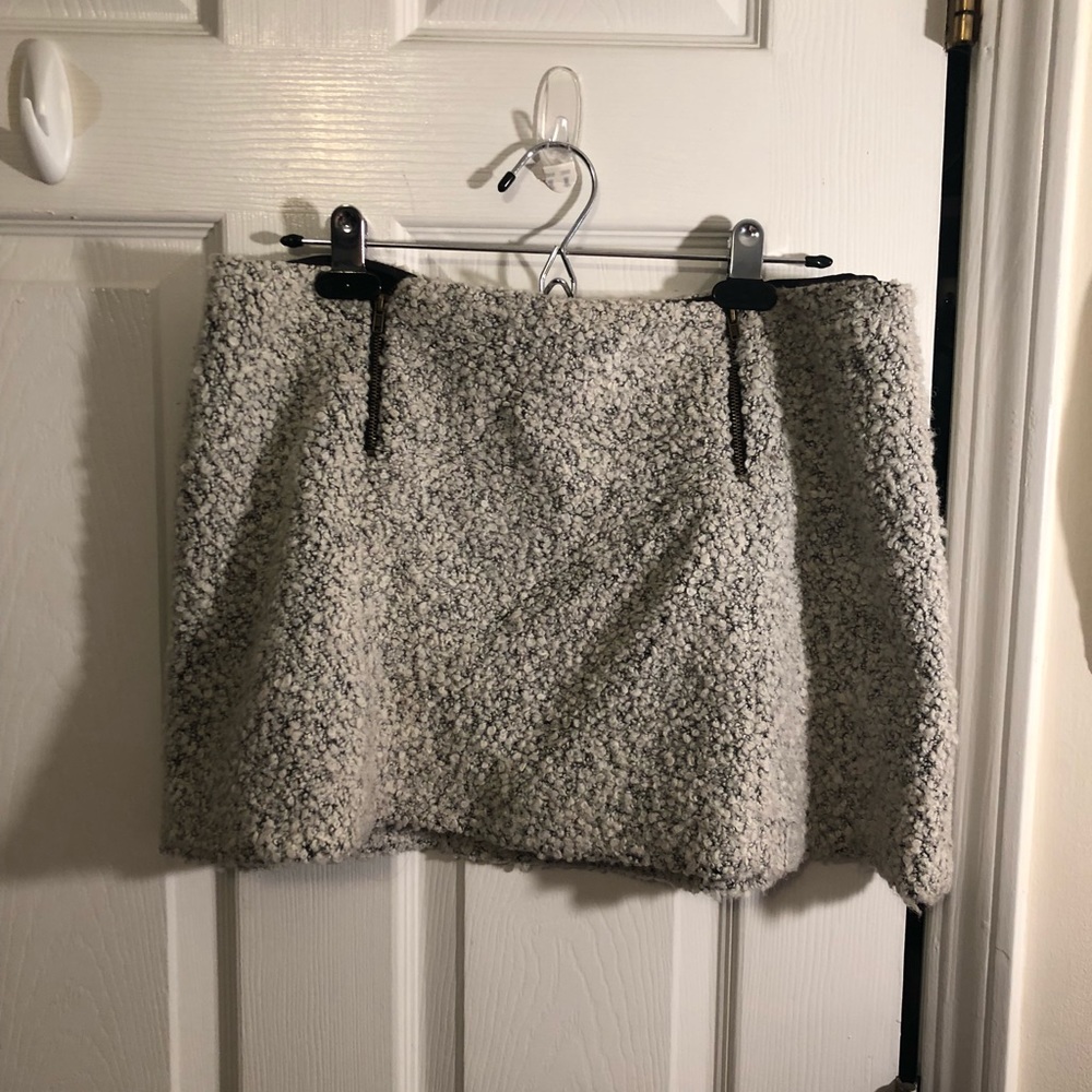 Cope Shearling Mini Skirt